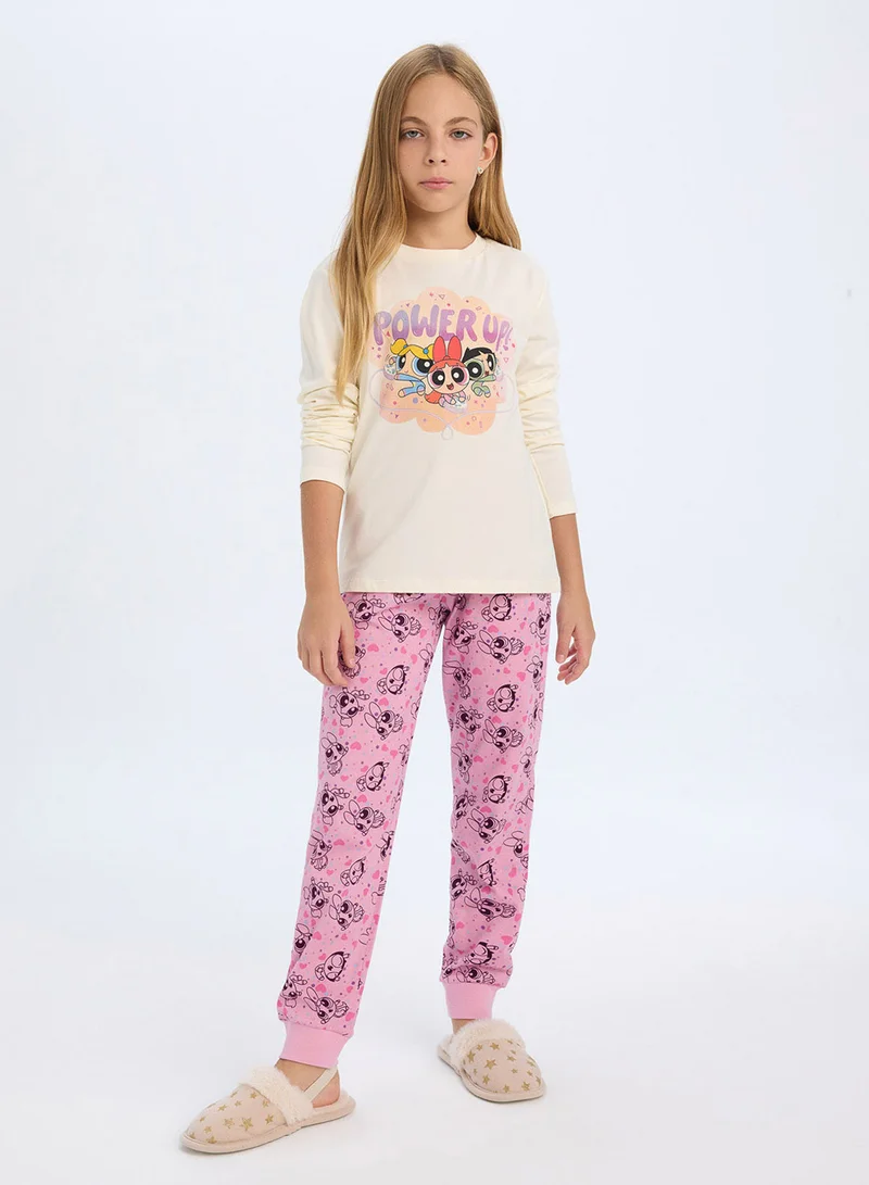 DeFacto Powerpuff Girls Regular Fit Long Sleeve Pajama Set