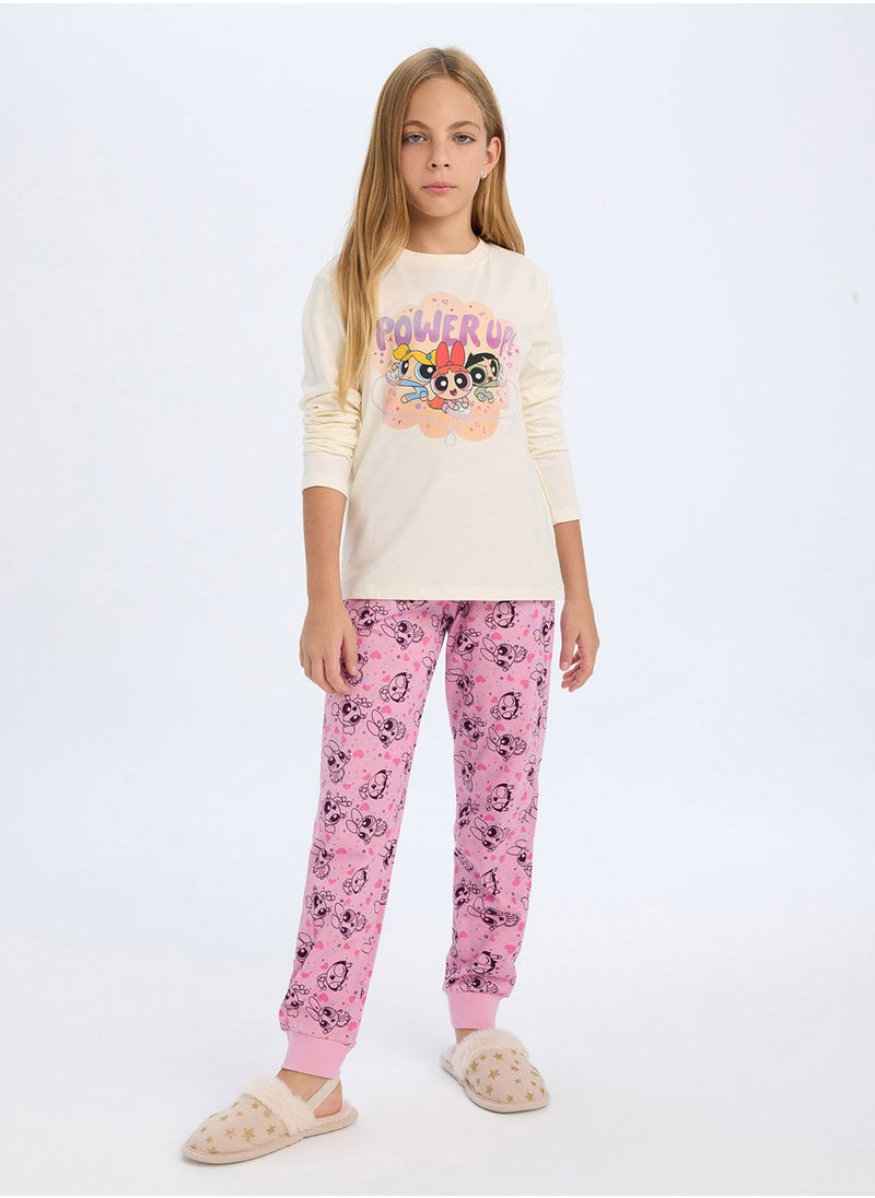 DeFacto Powerpuff Girls Regular Fit Long Sleeve Pajama Set  - Image 4