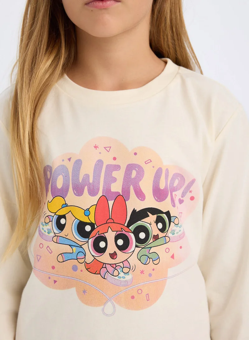 DeFacto Powerpuff Girls Regular Fit Long Sleeve Pajama Set