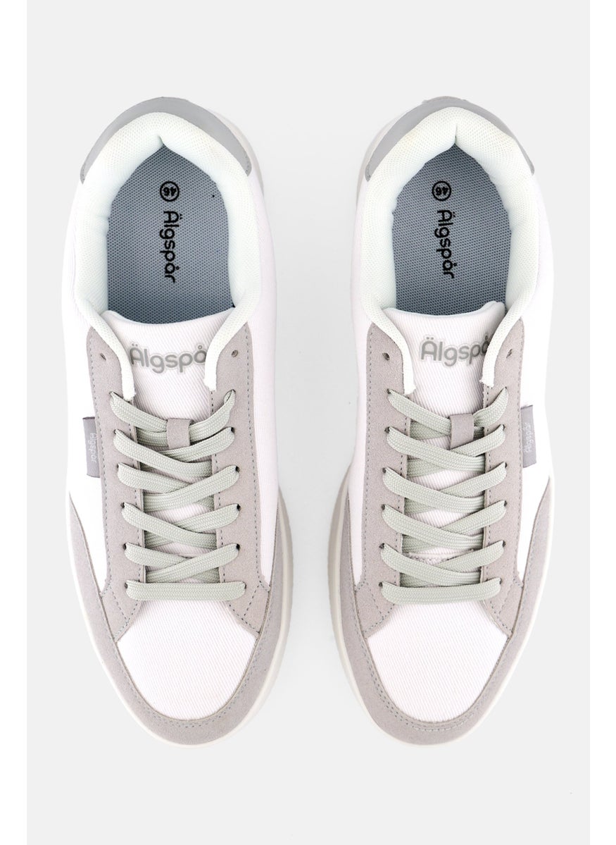 Algspar Men Lace Up Casual Shoes, White  - Image 3