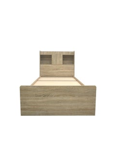 DANUBE HOME Supreme 120X200 Young Bed With Storage And Foil Lamited Strong And Sturdy Modern Design Wooden Single Bed Frame Furniture Quiet And Comfortable Beds - French Sonoma Oak  - Image 2