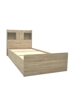 DANUBE HOME Supreme 120X200 Young Bed With Storage And Foil Lamited Strong And Sturdy Modern Design Wooden Single Bed Frame Furniture Quiet And Comfortable Beds - French Sonoma Oak  - Image 3