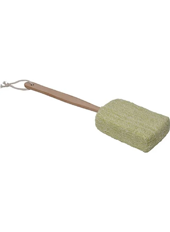 تيندانس إسفنج استحمام شبكي بمقبض خشبي أخضر وبني