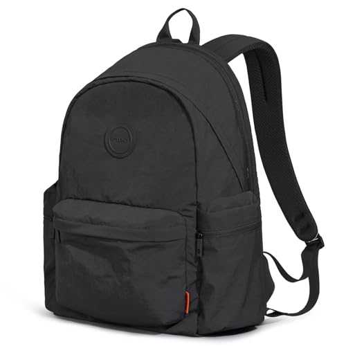 mixi Outdoor Lightweight Backpack Casual Carry On Laptop Backpack Travel Bookbag for Women Men, Water Resistant Durable Small Hiking Bag for Camping Weekender Sports College Work, 15 Inch, Black - Image 1