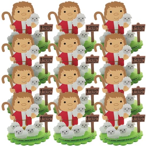 Fun Express 3D Good Shepherd Craft Kit Creative DIY Craft Kits for Kids Perfect for Easter Religious Activities Includes Paints Brushes and EasytoFollow Instructions 12 Pieces - Image 1