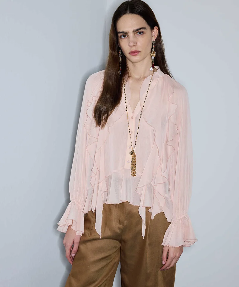 ايبيكيول Ruffled Chiffon Blouse