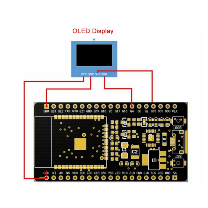 لوحة تطوير ESP32: شريحة ESP32-D0WDQ6 مع ساعة قابلة للتعديل من 80 ميجاهرتز إلى 240 ميجاهرتز - نواة مزدوجة قابلة للتحكم بشكل مستقل، مع وحدة معالجة مساعدة منخفضة الاستهلاك، وحدة واي فاي بلوتوث لويندوز ولينكس والإنترنت للأشياء (IoT) - Image 1