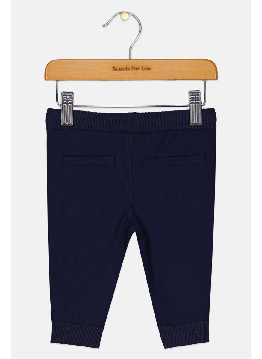 Andy & Evan Toddlers Boy Drawstring Plain Pants, Navy  - Image 2