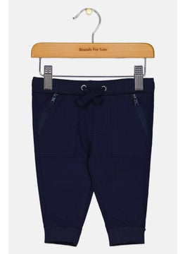 Toddlers Boy Drawstring Plain Pants, Navy
