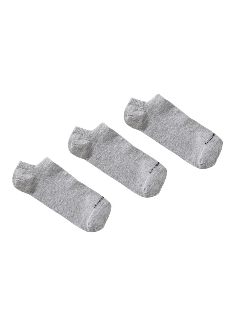 Cottonil Pack of 3 Unisex Mini Socket Socks - Grey - Image 2