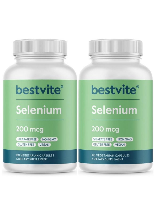 BESTVITE Selenium 200mcg (360 Vegetarian Capsules) (2-Pack) - No Stearates - No Flow Agents - Vegan - Non-GMO - Gluten Free - pzsku/Z26E02B61172B12B74456Z/45/_/1739883278/69a82b0b-a464-45dd-b871-4224257ac1f6