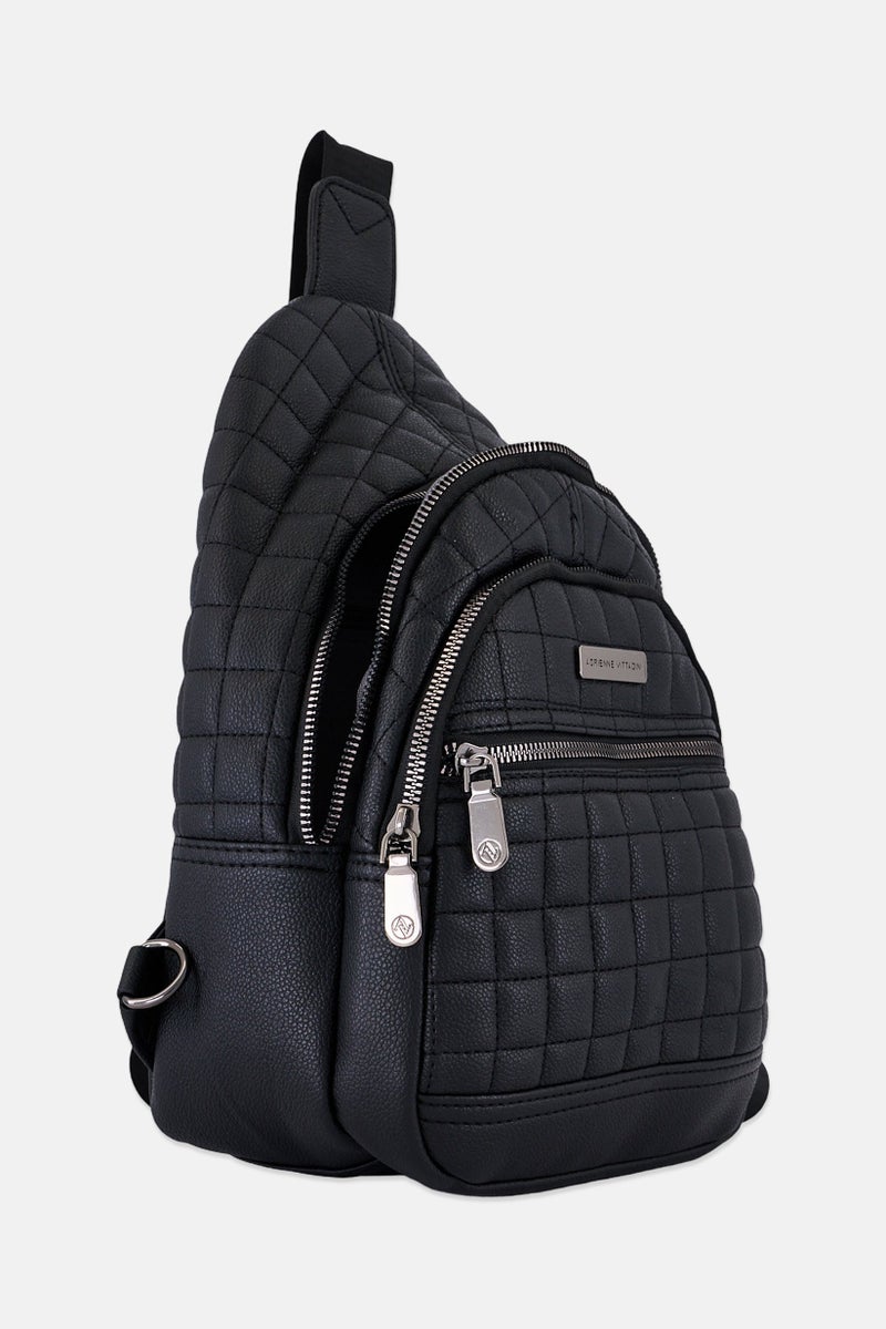 ADRIENNE VITTADINI Women Quilted Sling Bag, Black - Image 3