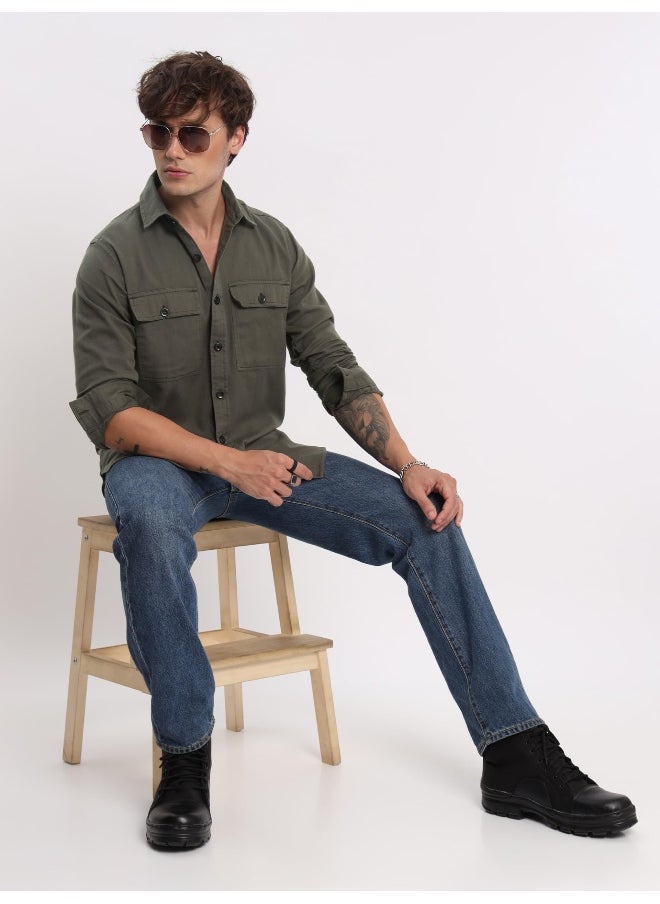 Beyoung Dark Grey Urban Shirt for Men  - Image 4