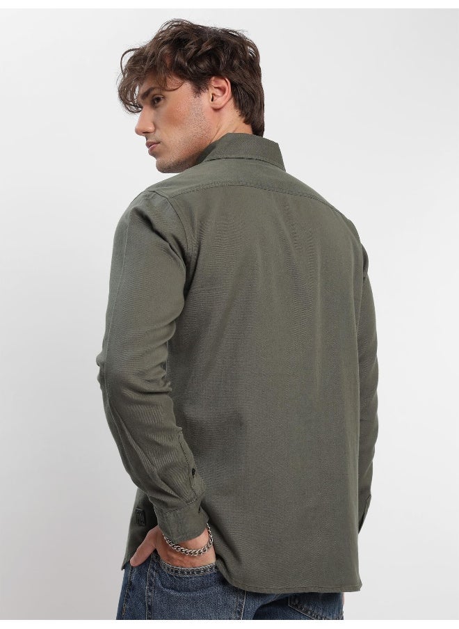 Beyoung Dark Grey Urban Shirt for Men  - Image 3