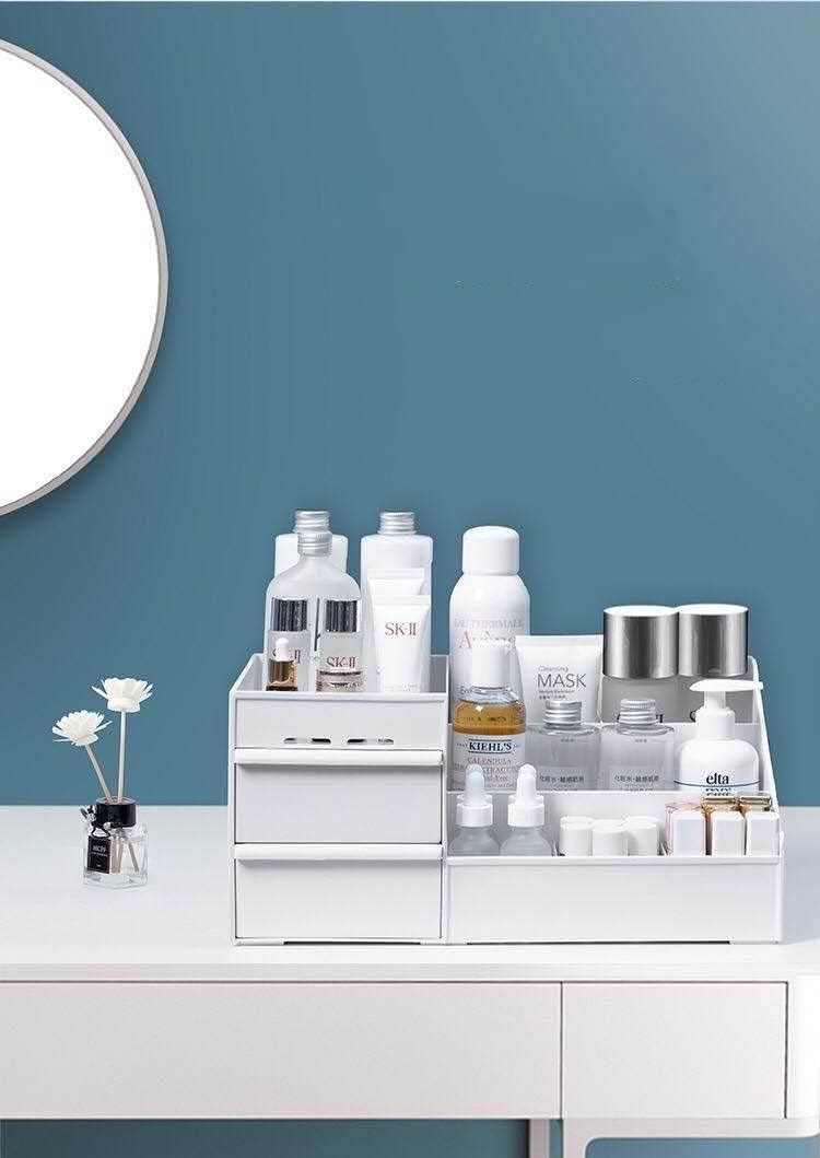 Wosta Wosta Premium Makeup Organizer with Drawers - Cosmetic Organiser Storage Box for Bathroom, Desktop, Dresser (Random Color)  - Image 3