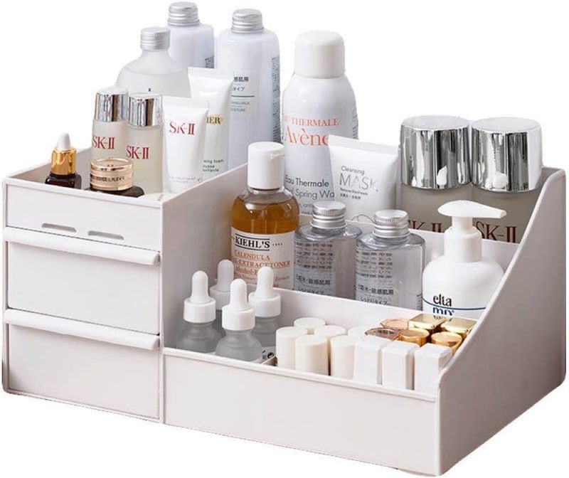 Wosta Wosta Premium Makeup Organizer with Drawers - Cosmetic Organiser Storage Box for Bathroom, Desktop, Dresser (Random Color)  - Image 1