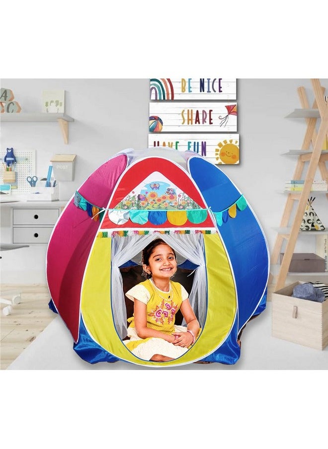 HomeCute Homecute Hexagonal Igloo Type Foldable Pop Up Kids Tent House, Play Tent House for Kids (Jumbo Size-Multi Color)  - Image 2