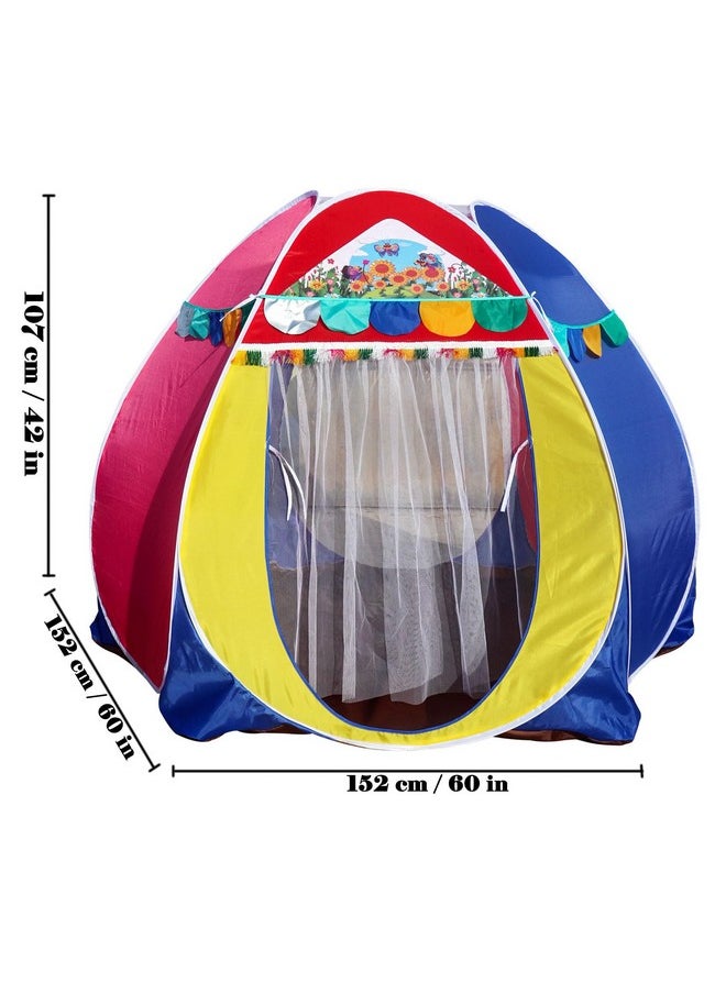 HomeCute Homecute Hexagonal Igloo Type Foldable Pop Up Kids Tent House, Play Tent House for Kids (Jumbo Size-Multi Color)  - Image 5