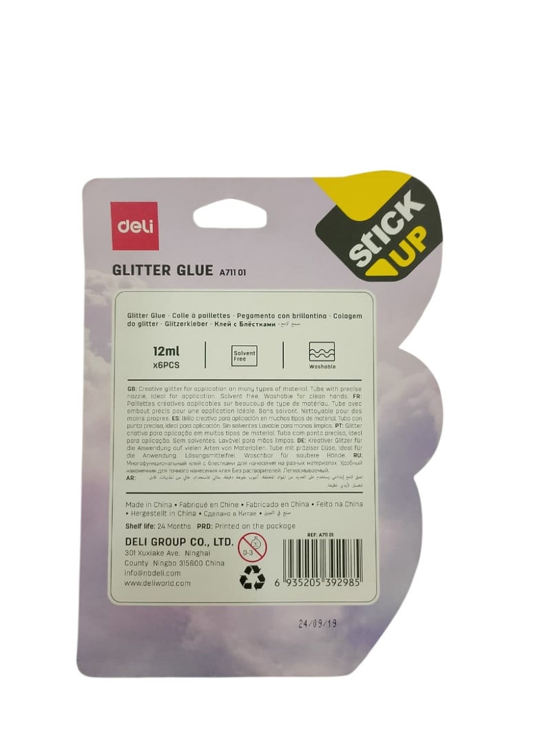 ديلي مجموعة أقلام الغراء اللامع الكلاسيكية، 12 مل بألوان متنوعة - Image 2