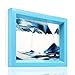 whimsyyy Moving Sand Art Liquid Motion Bubbler Flowing Sand Art Picture Desktop Sensory Calming Fidget Toy Voted Best GiftOcean Heart Blue - Image 3