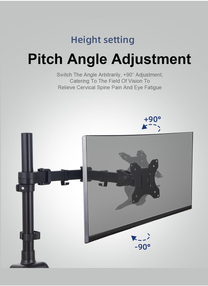 Dual Monitor Stand Holds 2 Monitors up to 32 inches,VESA 75 * 75/100 * 100mm,Each Arm Holds up to 9 kg with C Clamp and Grommet Base