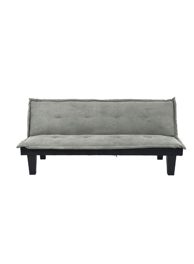 DANUBE HOME V2 Manolo Fabric Sofabed | Convertible Sleeping Sofa Bed | Comfortable Living Room Furniture L165xW80xH73cm - Grey - Image 2