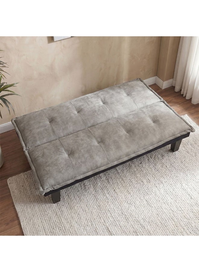 DANUBE HOME Manolo Fabric Sofabed | Convertible Sleeping Sofa Bed | Comfortable Living Room Furniture L165xW80xH73cm - Grey - Image 5