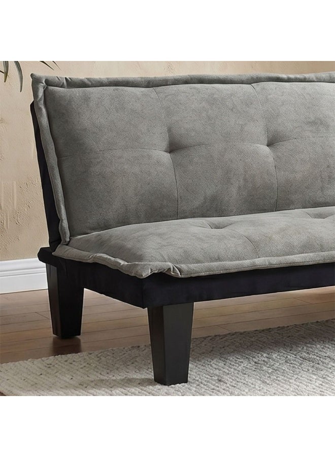 DANUBE HOME Manolo Fabric Sofabed | Convertible Sleeping Sofa Bed | Comfortable Living Room Furniture L165xW80xH73cm - Grey - Image 3