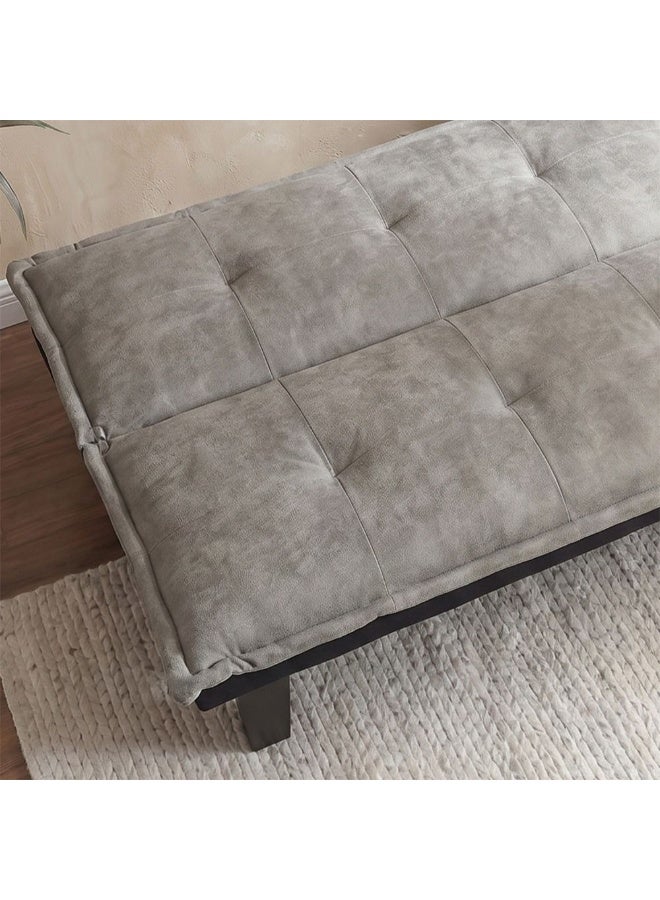 DANUBE HOME Manolo Fabric Sofabed | Convertible Sleeping Sofa Bed | Comfortable Living Room Furniture L165xW80xH73cm - Grey - Image 4