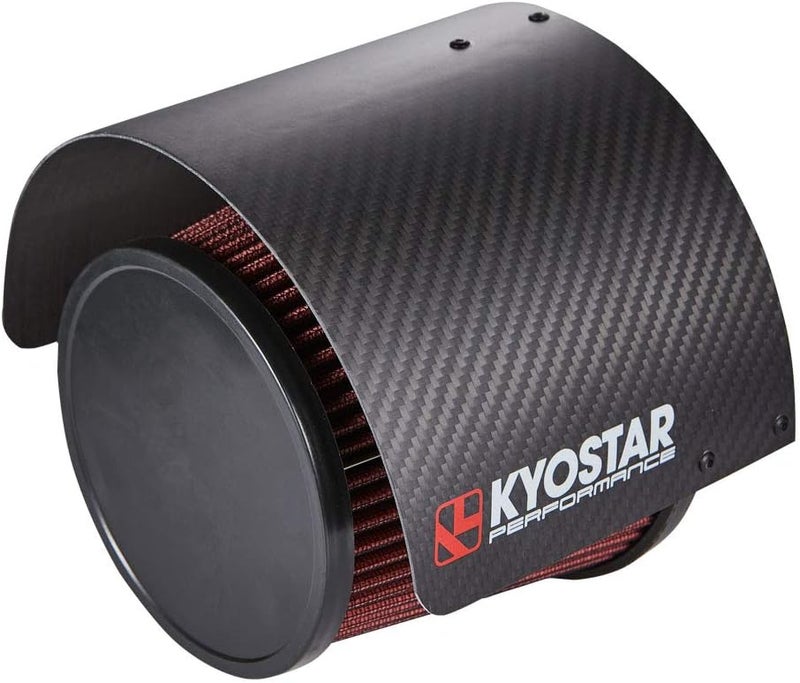 Kyostar غطاء حماية من ألياف الكربون الحقيقية 100% من Kyostar Universal لفلتر الهواء المخروطي مقاس 2.5-3.5 بوصة ألوان عصرية - Image 1