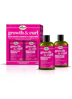 difeel Growth And Curl Biotin Shampoo 12Oz & Conditioner 12Oz 2Pc Gift Box Curly Hair Shampoo & Curly Hair Conditioner Boxed Gift Set  - Image 1