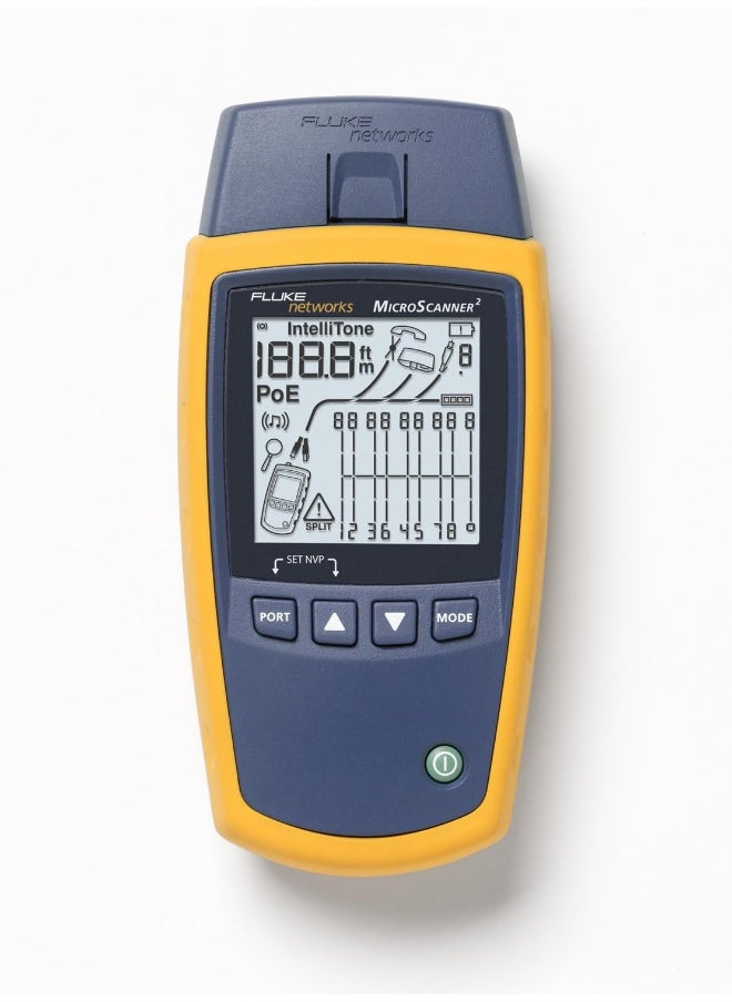 Fluke Networks MS2-100 MicroScanner2 Copper Cable Verifier with Built-In IntelliTone Toning  - Image 1