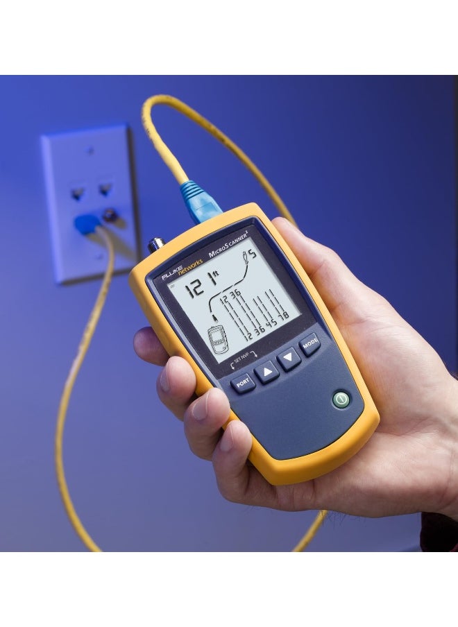 Fluke Networks MS2-100 MicroScanner2 Copper Cable Verifier with Built-In IntelliTone Toning  - Image 4