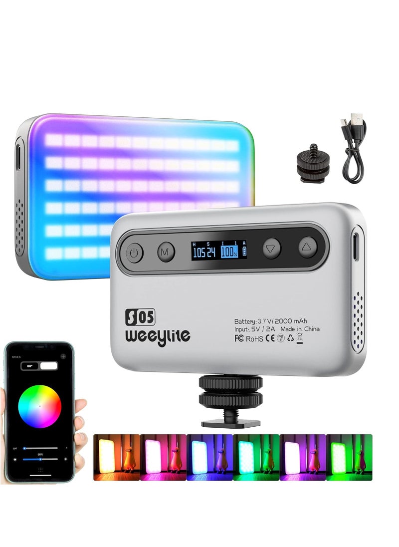Generic KASTWAVE RGB Video Light with App Control 360° Full Color Portable Photography Light 26 Scene Modes 2800K to 6800K Rechargeable Mini LED Selfie Light  - Image 1