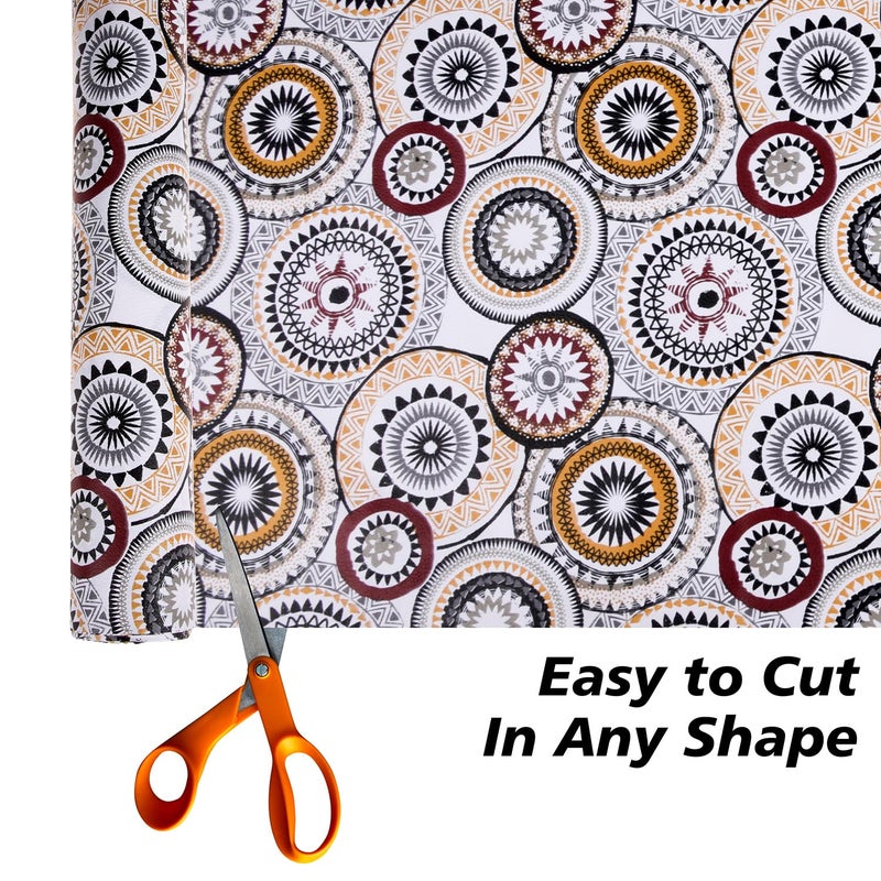 Kuber Industries Shelf Liner Kitchen Cabinet Shelf Protector Kitchen Liners for Cabinets and Drawers Drawer Liner Mat Rangoli Shelf Liner Cabinet Mat 10 MTR White - Image 2