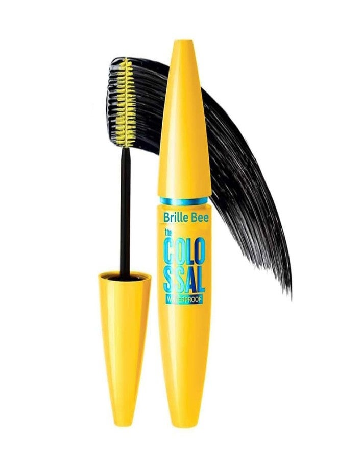 Brille Bee ماسكارا كولوسال لتكثيف الرموش، مقاومة للماء، لون أسود، مقاومة للتلطخ، مكياج عيون يدوم طويلاً. - Image 1
