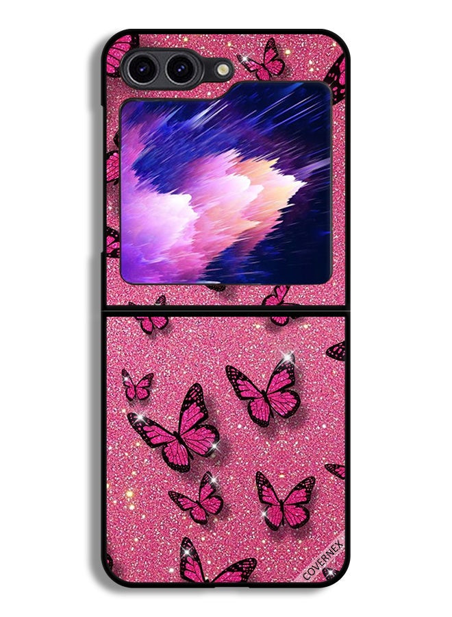 Covernex Samsung Galaxy Z Flip6 Protective Case Cover Glitters & Butterflies  - Image 1