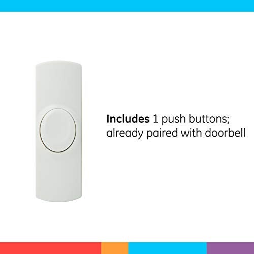 GENERAL ELECTRIC GE Wireless Doorbell Kit,Plug-In Receiver,1 Push Buttons Door Bell,8 Melodies Doorbell Chime,4 Volume Levels,Classroom Doorbell,150 Ft Range,White,19299 - Image 4