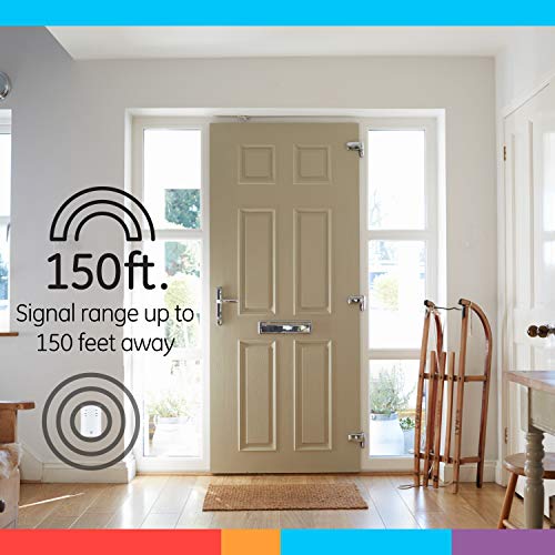 GENERAL ELECTRIC GE Wireless Doorbell Kit,Plug-In Receiver,1 Push Buttons Door Bell,8 Melodies Doorbell Chime,4 Volume Levels,Classroom Doorbell,150 Ft Range,White,19299 - Image 5