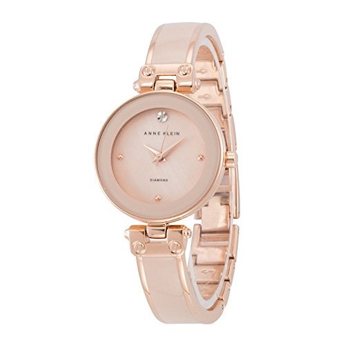 Anne Klein Quartz Analog Beige Mother of Pearl Dial Rose Gold Metal Strap Watch for Women - NEAK1980BMRG - Image 2