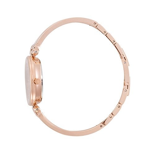 Anne Klein Quartz Analog Beige Mother of Pearl Dial Rose Gold Metal Strap Watch for Women - NEAK1980BMRG - Image 3