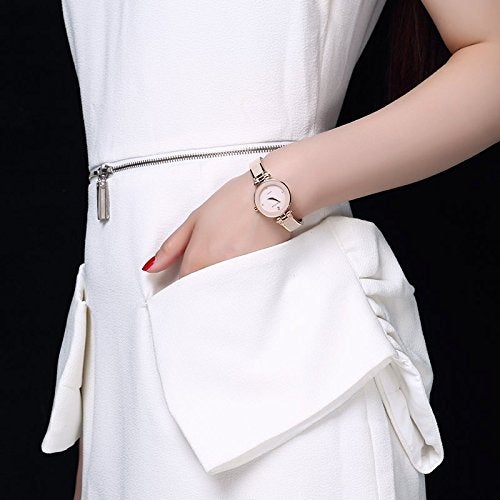 Anne Klein Quartz Analog Beige Mother of Pearl Dial Rose Gold Metal Strap Watch for Women - NEAK1980BMRG - Image 4