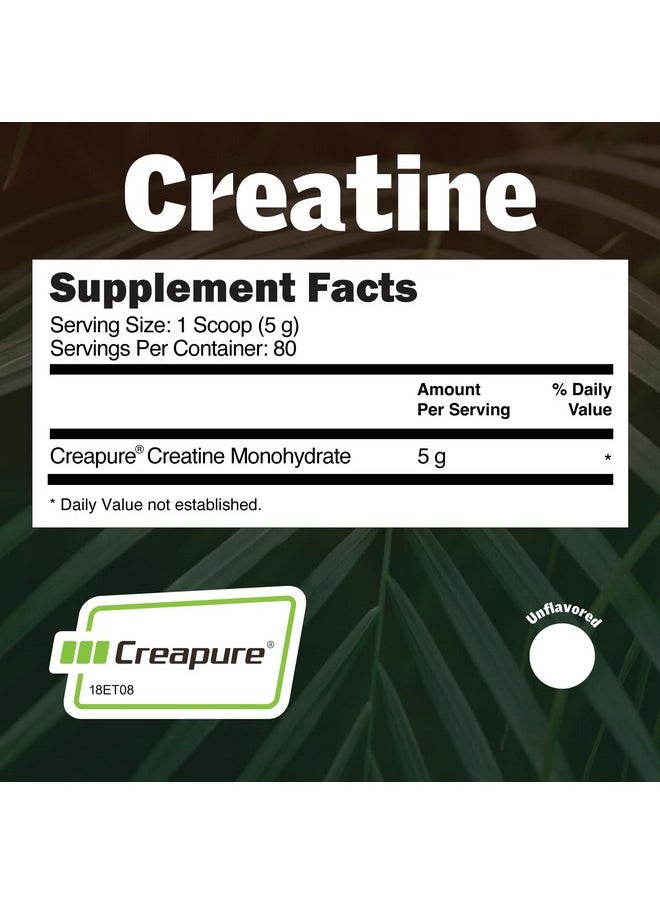 EarthNutri - Pure Creatine Made With Creapure® Creatine Monohydrate Powder Unflavored - 50 Servings - Image 1