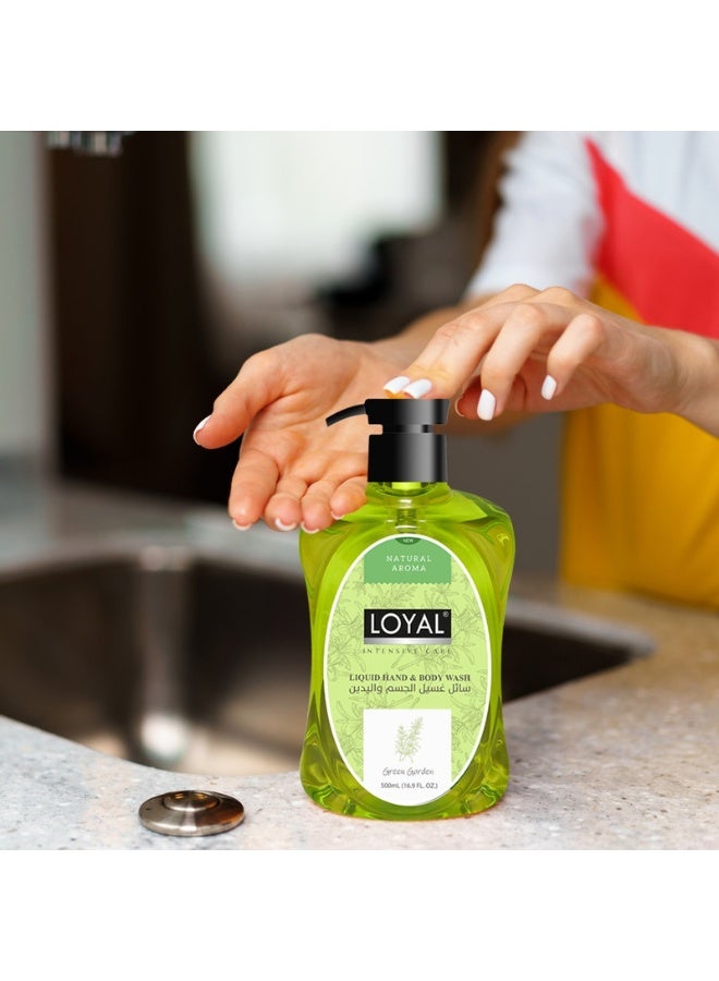loyal صابون يد سائل - برائحة الحديقة الخضراء - عطر طبيعي - 500 مل - Image 2