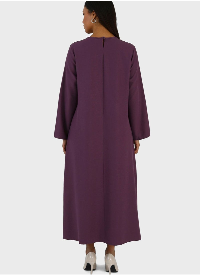 Alia by modanisa - Tiered Knitted Dress - Image 1