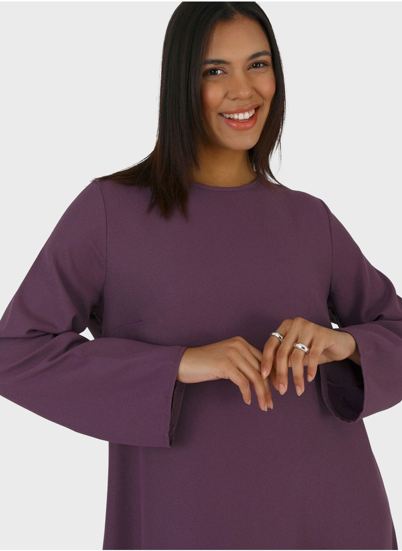 Alia by modanisa - Tiered Knitted Dress - Image 1