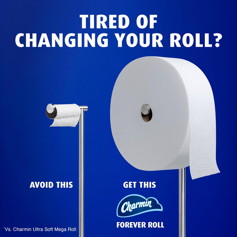 Charmin Toilet Paper Ultra Soft, 3 Forever Rolls Refill Rolls, 2-ply Bath Tissue, 3 Rolls - Image 3