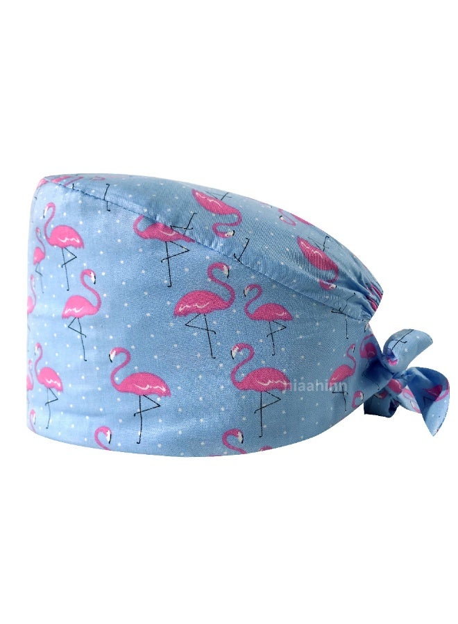 NIBEMINENT Scrubs Cap  Cotton Print Surgery Scrub Hats Nurse Caps Medical Accessories Beauty Salon Pet Shop Lab Work Hat Chef Hat