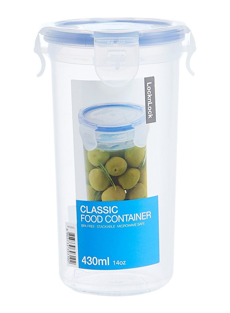 لوك آند لوك لوك لوك 430 مل - وعاء دائري محكم الغلق لتخزين الطعام - خالٍ من مادة BPA، آمن للاستخدام في الميكروويف والفريزر وغسالة الأطباق - Image 2