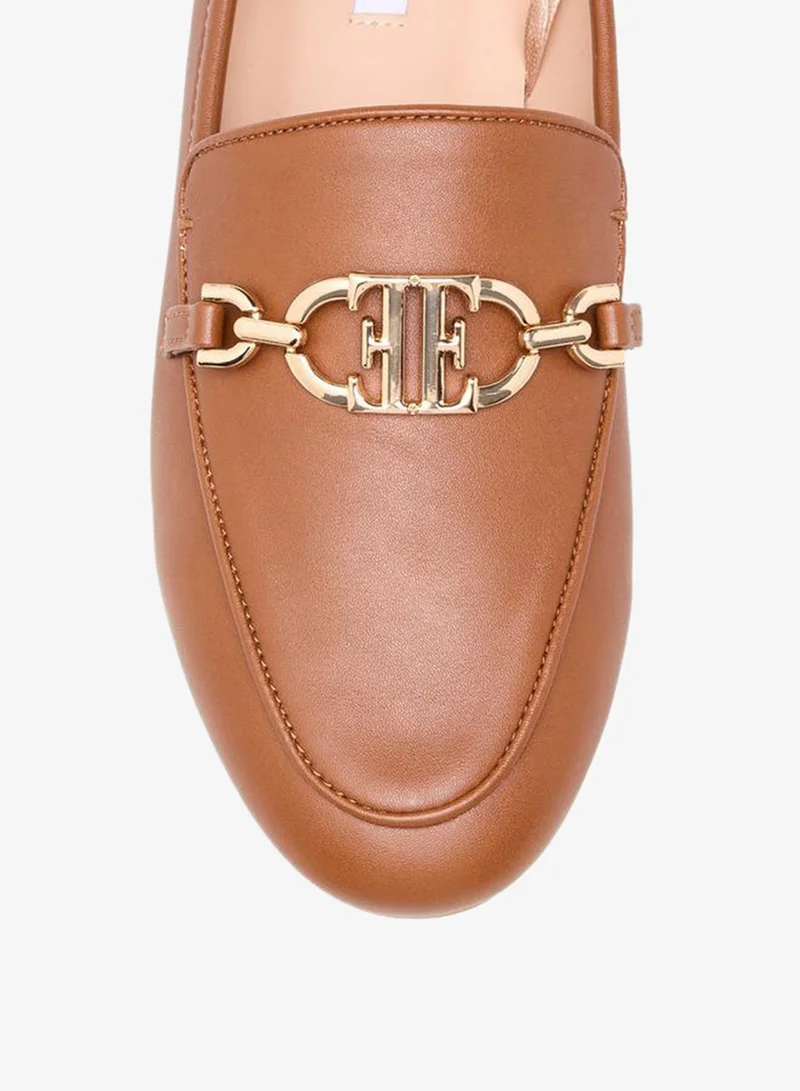 ELLE BROWN Women Logo Accent Slip-On Loafers for Women | Best Price UAE